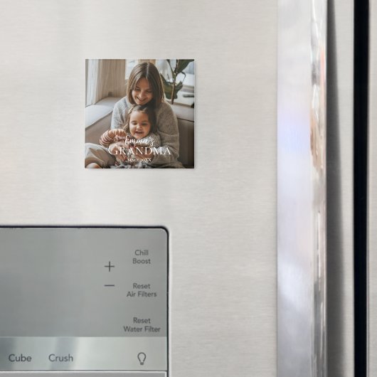 Personalized Photo & Custom Text Grandma Since -  Magneet (Insitu (Koelkast))