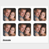 Personalized Photo & Custom Text Wedding Sticker (Vel)