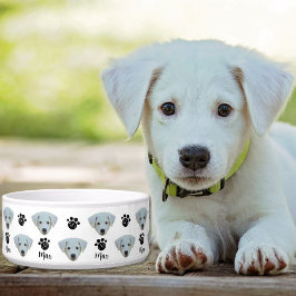 Personalized  Photo Dog Face Voerbakje