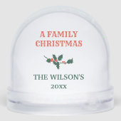 Personalized Photo Family Keepsake Christmas Sneeuwbol (Achterkant)