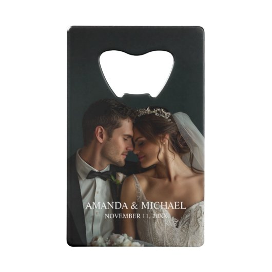 Personalized Photo Favor with Names & Wedding Date (Devant)