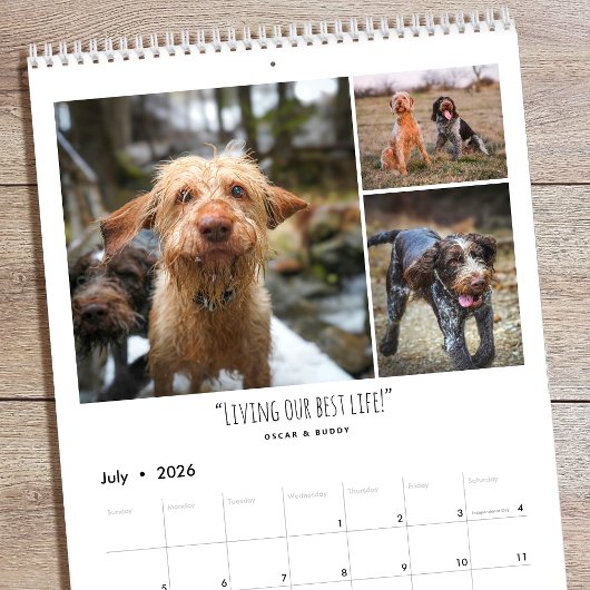 Personalized Photo Fun Family Quotes Modern Kalender