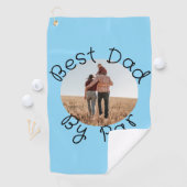 Personalized Photo Golf Gift Best Dad By Par Golfhanddoek (Insitu)