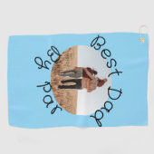 Personalized Photo Golf Gift Best Dad By Par Golfhanddoek (Horizontaal)