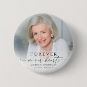Personalized Photo Memorial Funeral Keepsake Ronde Button 5,7 Cm (Voorkant)
