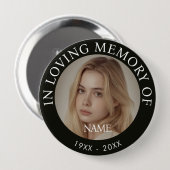 Personalized Photo Memorial Ronde Button 4,0 Cm (Voorkant /achterkant)