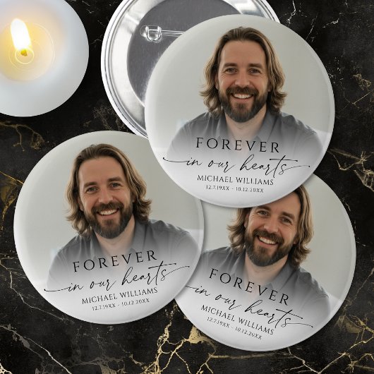 Personalized Photo Memorial Ronde Button 5,7 Cm