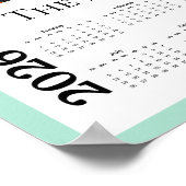 Personalized Photo memory collage 2026 calendar Poster (Hoek)