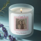 Personalized Photo Merry Christmas Candle Label