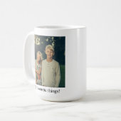 Personalized Photo Mug with Message Colored Handle (Devant gauche)