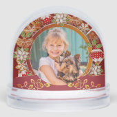 Personalized Photo & Name Christmas Festive Gift Sneeuwbol (Voorkant)