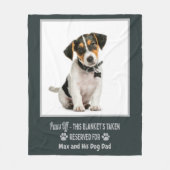 Personalized Photo Pet Dog  Fleece Deken (Voorkant)