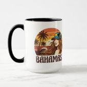 Personalized Photo Retro Bahamas Tropical Beach    Mok (Links)