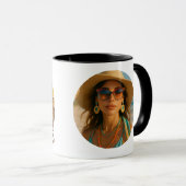 Personalized Photo Retro Bahamas Tropical Beach    Mok (Voorkant rechts)