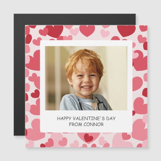 Personalized Photo Valentine Magnet (Devant / Derrière)