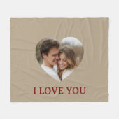 Personalized Photo Valentine's Day Fleece Blanket Deken (Voorkant (Horizontaal))