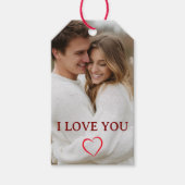 Personalized Photo Valentine's Day Gift Tag Cadeaulabel (Voorkant)
