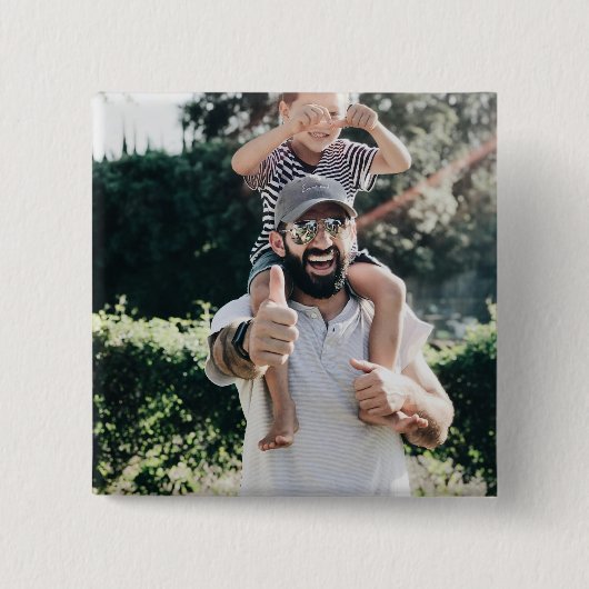 Personalized Photo Vierkante Button 5,1 Cm (Voorkant)