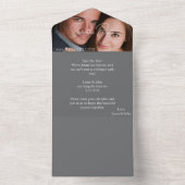 Personalized Photo Wedding Card Custom Text  All In One Uitnodiging (Binnen)