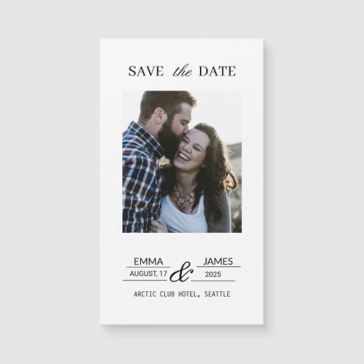 Personalized Photo Wedding Save the Date magnet (Devant)