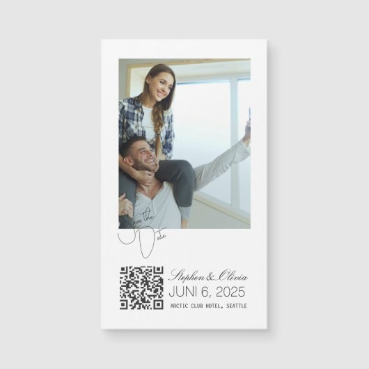 Personalized Photo Wedding Save the Date magnet (Devant)