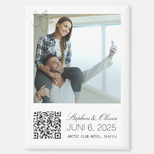 Personalized Photo Wedding Save the Date magnet (Recto)