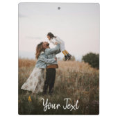 Personalized Photos & Custom Text Template Klembord (Achterkant)