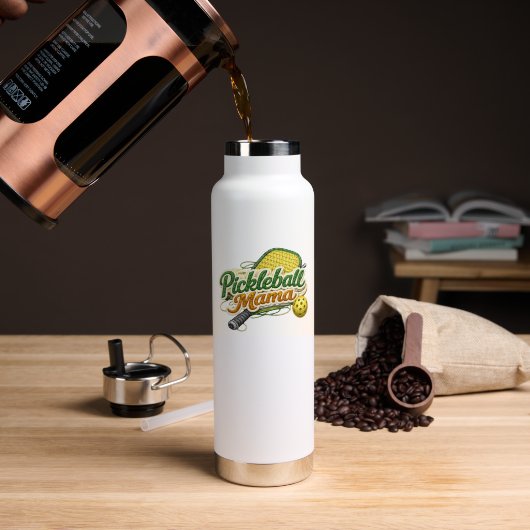 Personalized Pickleball Mama Insulated  Waterfles (Koffie (Gedraaid)  )