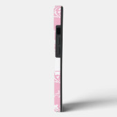 Personalized Pink and White Damask Case-Mate iPhone Case (Achterkant / Links)