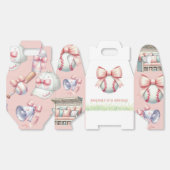 Personalized Pink Baseball Girl Birthday Bedankdoosjes (Ongevouwen)