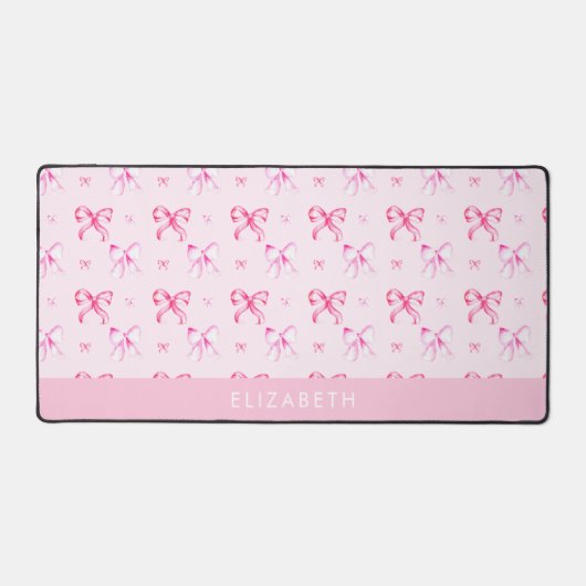 Personalized Pink Bow Coquette Cute Name Office (Recto)