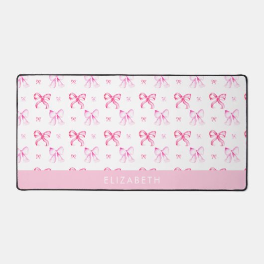 Personalized Pink Bow Coquette Cute Name Office (Recto)
