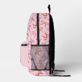 Personalized Pink Bows Girl Backpack Bedrukte Rugzak (Rechts)