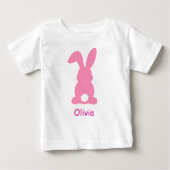 Personalized Pink Bunny - Custom Name Cute Rabbit (Voorkant)