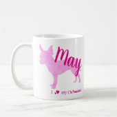 Personalized Pink Chihuahua Mug チワワ (Gauche)