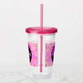 Personalized Pink Dinosaur Hide Acryl Drinkbeker (Rechts)