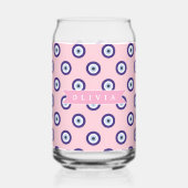 Personalized Pink Evil Eye Pattern Gifts With Name (Verso)