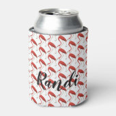 Personalized Pink Flamingo Can Cooler (Blikje Voorkant)
