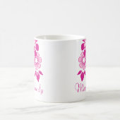 Personalized Pink Flower Mug (Centre)