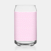 Personalized Pink Glass with White Hearts - Custom (Verso)