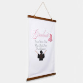 Personalized Pink Graduate Gift, Custom Name Hangend Wandkleed (Gebogen)