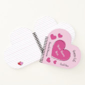 Personalized Pink Heart Notebook & Sketchbook Notitieboek (Binnen)