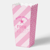 Personalized Pink Movie Night Popcorn Box Bedankdoosjes (Achterkant)