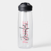 Personalized Pink Nurse Typography Waterfles (Voorkant)