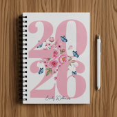 Personalized Pink Rose Planner