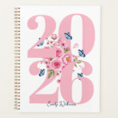 Personalized Pink Rose Planner (Voorkant)
