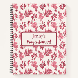 Personalized Pink Toile Prayer Journal Notitieboek