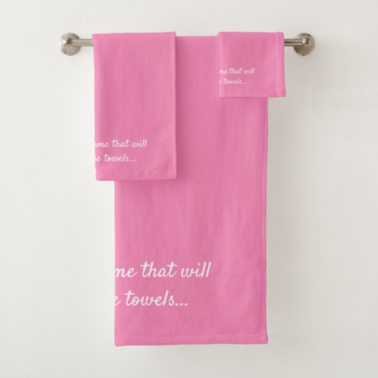 Personalized Pink Towel Set – Custom Name Pink (En situation)