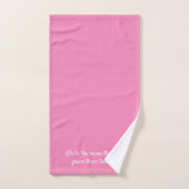 Personalized Pink Towel Set – Custom Name Pink (Serviette à main)