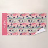 Personalized Pink Tropical Fish (Serviette de bain)